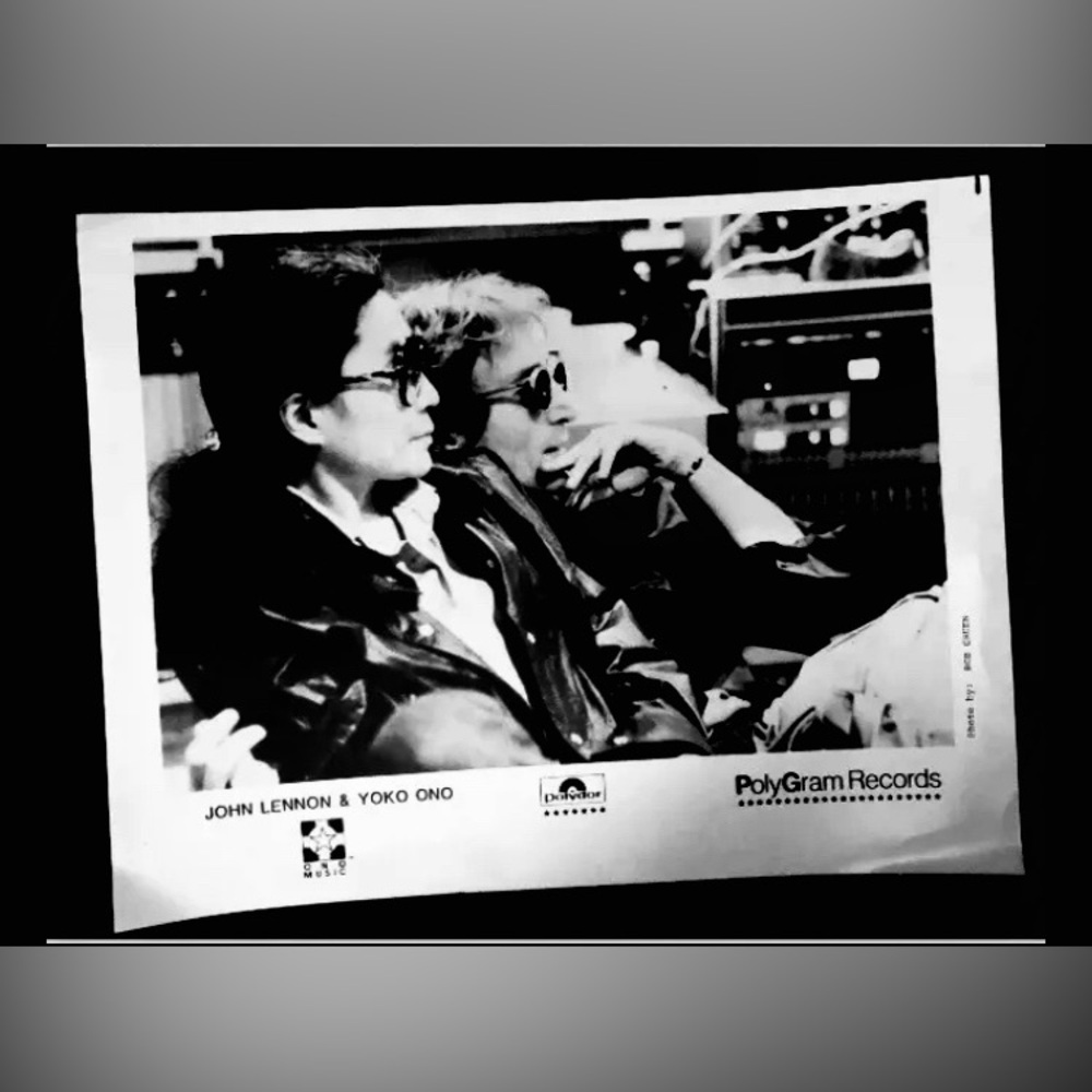 Vtg John Lennon & Yoko Ono Photo 1980s Polygram Records Bob Gruen Orig Publicity